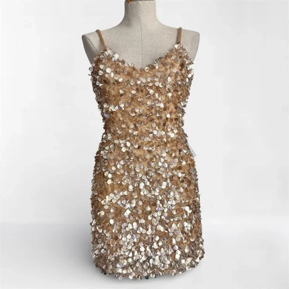 Nadine Merabi Cleo Champagne Dress in Small and Medium NWT is available for  purchase on au PAY Market - Imported Goods Online Store Co.Ltd. | au PAY  Market - Online Shopping Site
